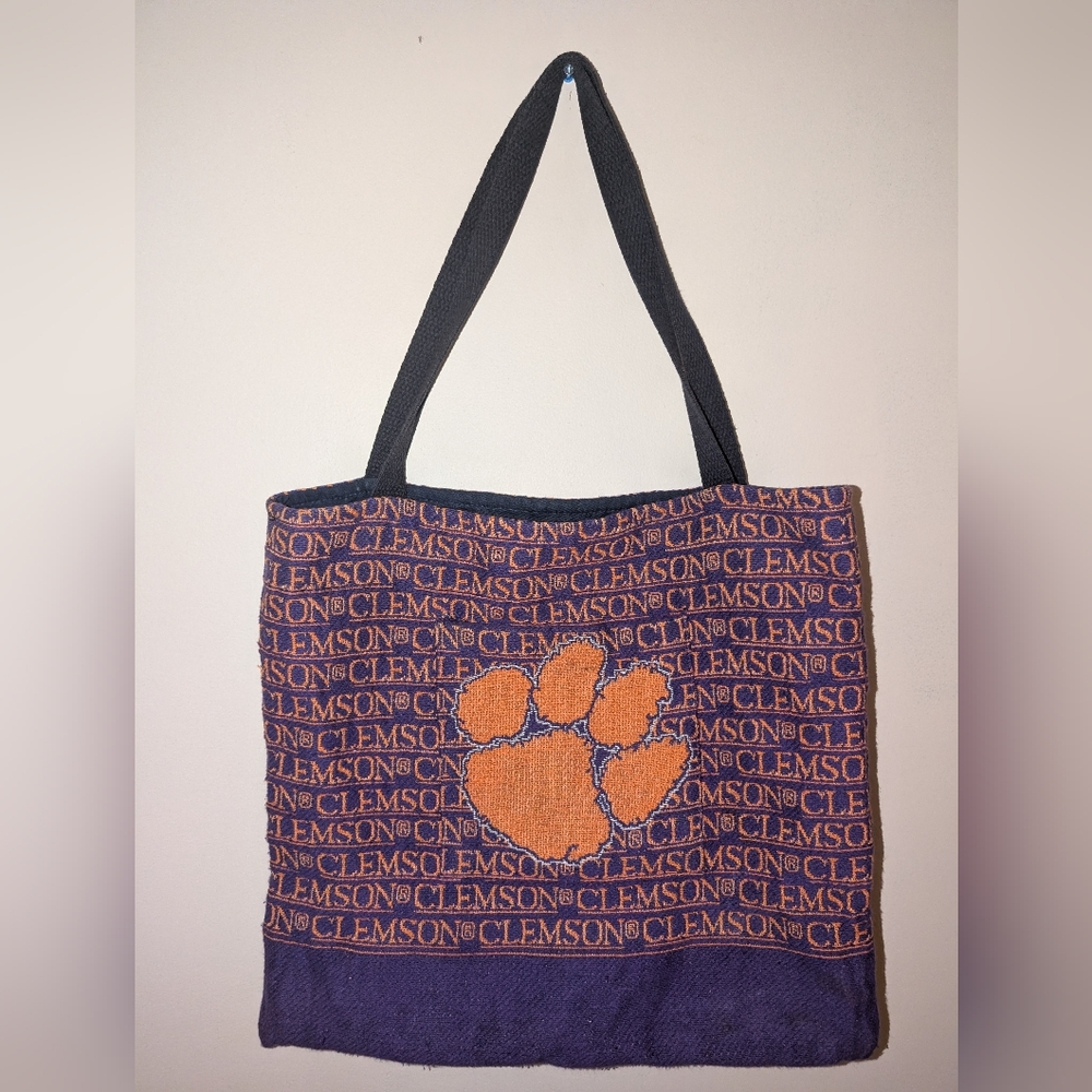 Clemson Purple and Orange Tote Bag - Home Riddle and Gift